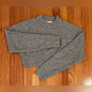 Zara Gray Crew Neck Sweater
